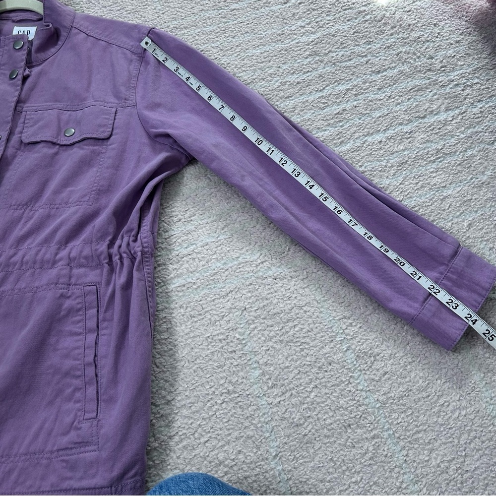 GAP Pastel Lilac Purple Utility Jacket Size XL Spring Easter 100% Cotton - Picture 10 of 15